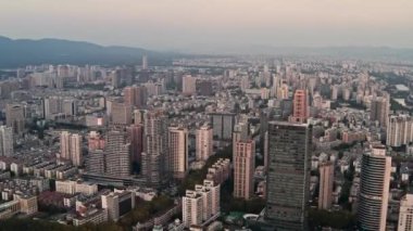 Nanjing 'deki şehir manzarası, Jiangsu, Çin.
