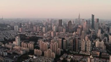 Nanjing 'deki şehir manzarası, Jiangsu, Çin.