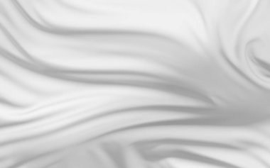 Beyaz arka planda akıcı giysiler, üç boyutlu görüntüleme. Bilgisayar dijital çizimi.