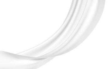 Beyaz arka planda akıcı giysiler, üç boyutlu görüntüleme. Bilgisayar dijital çizimi.