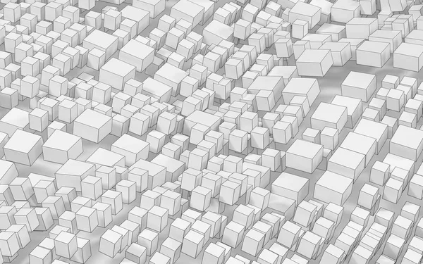 Geometric Figures Cubes Rendering Computer Digital Drawing — Stockfoto