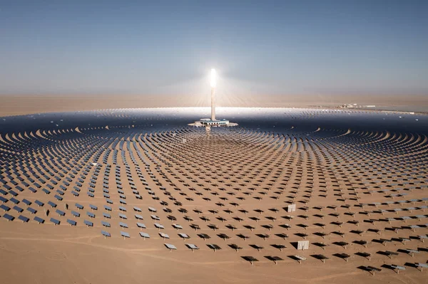 Photovoltaische Stromerzeugung Solarthermische Kraftwerke Schüsse Dunhuang China — Stockfoto