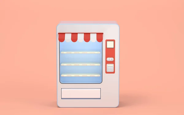 Töm Automat Med Rosa Bakgrund Rendering Digitalritning — Stockfoto