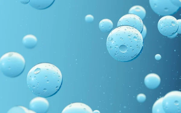 Водяні Краплі Молекулярна Структура Рендеринг Комп Ютерне Цифрове Креслення — стокове фото