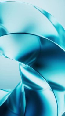 Akan eğri cam geometri arka planı, 3 boyutlu oluşturma.