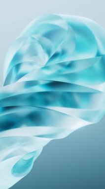 Akan eğri cam geometri arka planı, 3 boyutlu oluşturma.