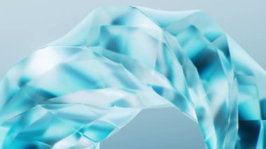 Akan eğri cam geometri arka planı, 3 boyutlu oluşturma.