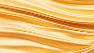 Akan altın dalga bez arka plan, 3D görüntüleme.