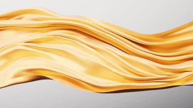 Akan altın dalga bez arka plan, 3D görüntüleme.