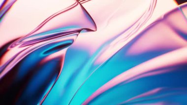 Şeffaf mor dalga bezi arkaplanı, 3 boyutlu görüntüleme.