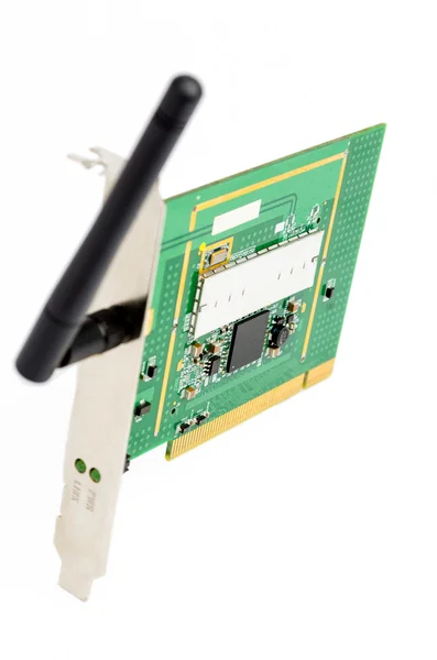Számítógép vezeték nélküli Pci kártya antennával — Stock Fotó