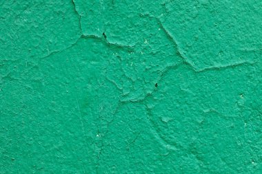 Kırık yeşil duvar yüzeyi. Geçmişi ve dokusu. İnşaat konsepti