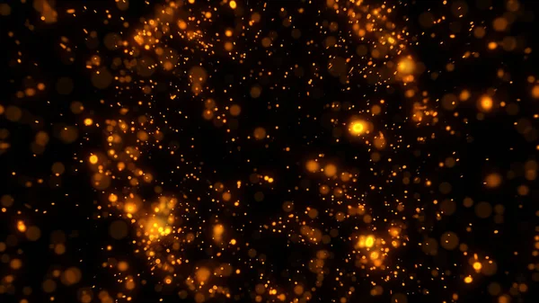 Эффект Красного Оранжевого Сияния Огонь Сверкающий Волшебной Звездной Пылью Вызывает — стоковое фото