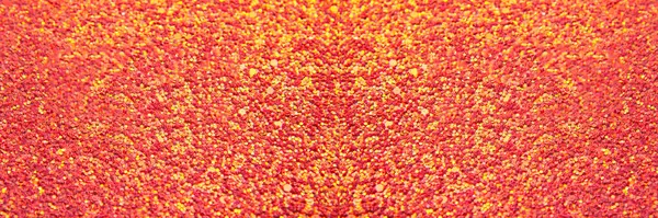 Abstract Oranje Heldere Achtergrond Met Veelkleurige Sprankelingen Feestelijk Concept Plat — Stockfoto