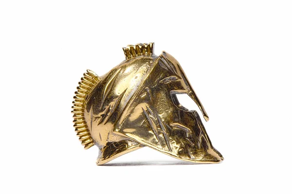 Altın bir kask. Spartalılar 'ın kaskı. Savaşçılar Miğferi