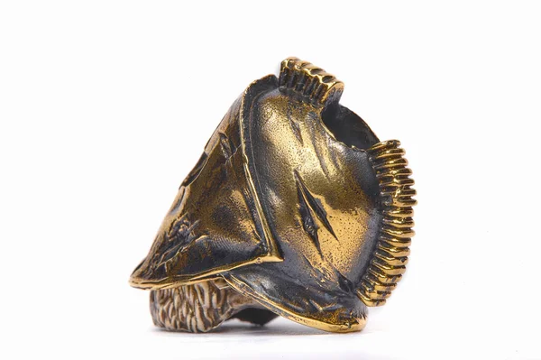 Altın bir kask. Spartalılar 'ın kaskı. Savaşçılar Miğferi