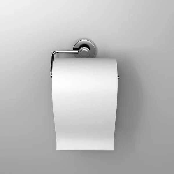 Rulle av vitt toalettpapper — Stockfoto