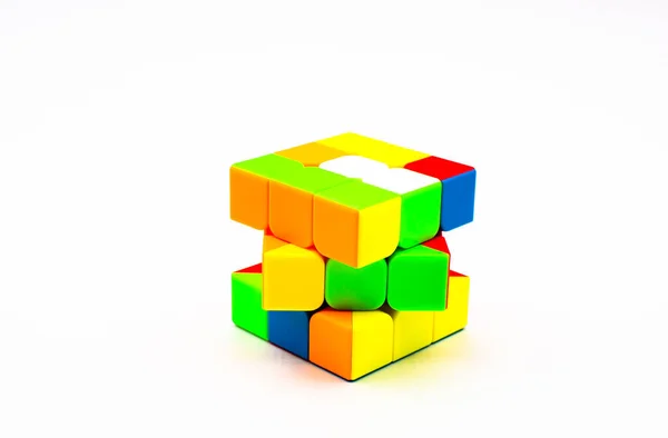 Cubo Rubik Puzzle Juguete Colores Cubo Multicolor — Foto de Stock