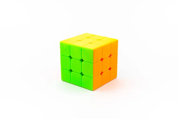 Rubiks Kub Pussel Färgad Leksak Flerfärgad Kub — Stockfoto