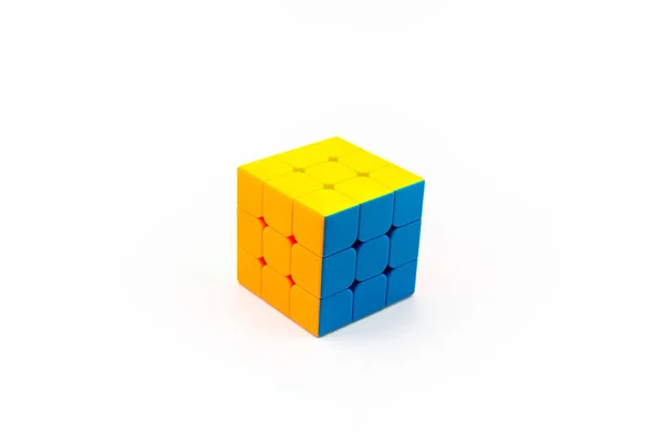 Cubo Rubik Puzzle Juguete Colores Cubo Multicolor — Foto de Stock