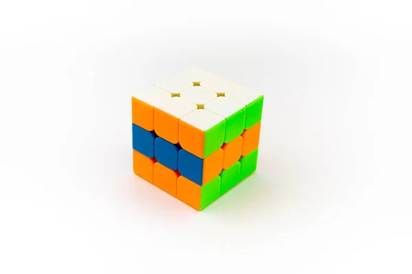 Cubo Rubik Puzzle Juguete Colores Cubo Multicolor — Foto de Stock