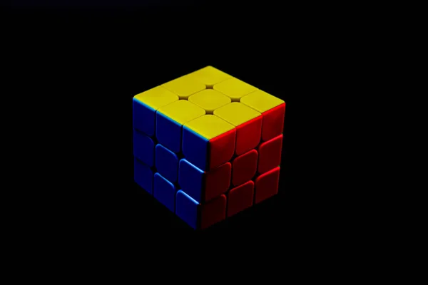 Cubo Rubik Puzzle Giocattolo Colorato Cubo Multicolore — Foto Stock