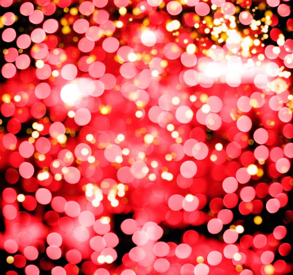 Feux Rouges Guirlande Bokeh Saint Valentin Fond — Photo