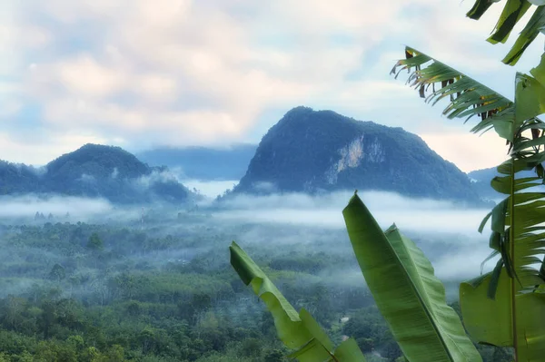 Rural Countryside Mountains Phatthalung Province Thailand Travel Thailand Concept Nature — Stock Photo, Image