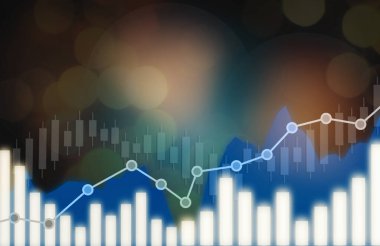 Soyut arkaplanda büyüme grafikleri. Borsa ticareti kar ve risk kavramı ve yatırım fikrinden dönüş