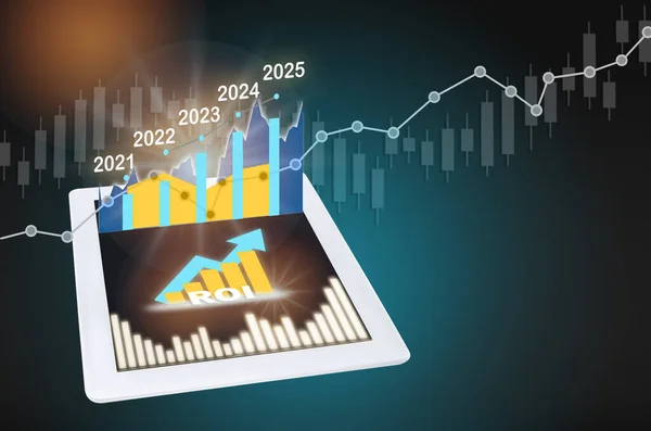 Return Investment Business Trading Konzept Und Wachstumsdiagramm Idee Jahr 2021 — Stockfoto