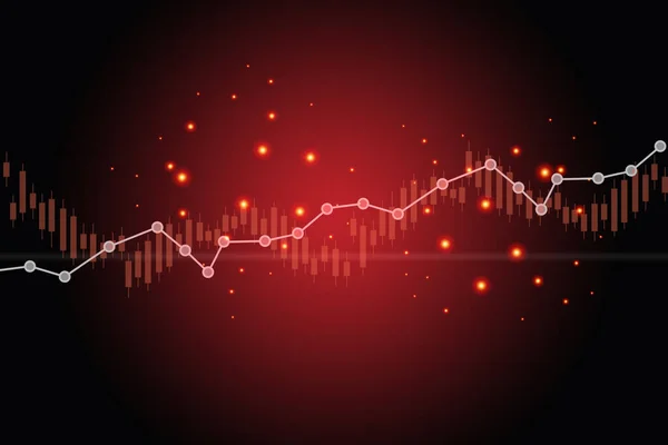 Stock market trading profit and risk concept and making money with return on investment idea. Growth graphs on abstract background