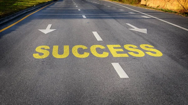 Road Success Direction Productive Business Concept Achievement Recovery Idea — Stock Photo, Image