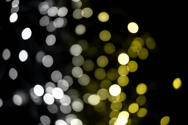 模糊的抽象闪光质感 在2021年的黑色背景上的圣诞灯的焦散度 圣诞节的概念 — 图库照片