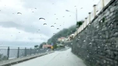 İtalya 'nın güzel yolu manzaralı.
