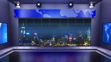  Sanal Televizyon Stüdyosu Arkaplanı