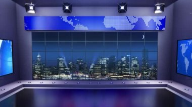  Sanal Televizyon Stüdyosu Arkaplanı