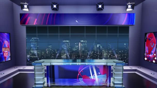仮想テレビスタジオの背景 — ストック動画