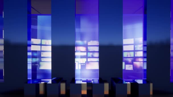 Hintergrund Des Virtuellen Fernsehstudios — Stockvideo