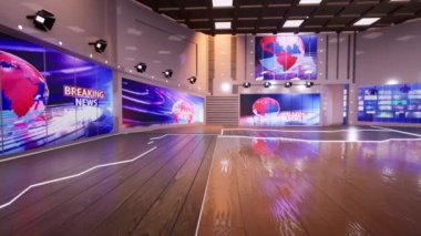 3D Sanal TV Stüdyo Haberleri, Yeşil Ekran Arkaplan döngüsü