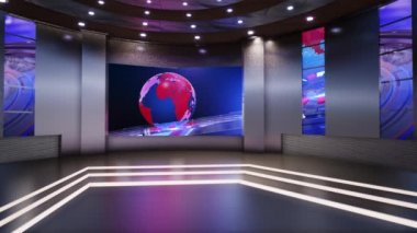 3D Sanal TV Stüdyo Haberleri, Yeşil Ekran Arkaplan döngüsü