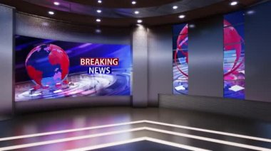 3D Sanal TV Stüdyo Haberleri, Yeşil Ekran Arkaplan döngüsü