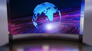 3D Sanal TV Stüdyo Haberleri, Yeşil Ekran Arkaplan döngüsü