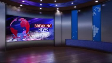 3D Sanal TV Stüdyo Haberleri, Yeşil Ekran Arkaplan döngüsü