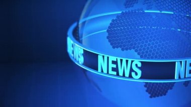 Televizyon duvarı, döngülü video, kullanılmış haber stüdyosu arka planı döngüsü