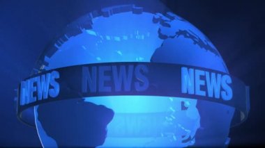 Televizyon duvarı, döngülü video, kullanılmış haber stüdyosu arka planı döngüsü