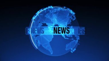 Televizyon duvarı, döngülü video, kullanılmış haber stüdyosu arka planı döngüsü