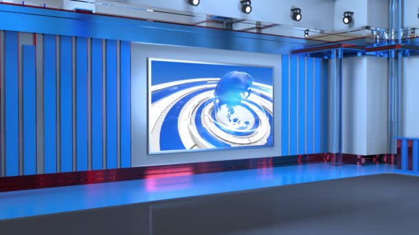 Virtual Studio News Wall Virtual News Studio Boucle Fond — Video