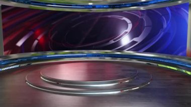 3D Sanal TV Stüdyo Haberleri, TV Wall3D Sanal Haber Stüdyosu Arkaplan Döngüsü