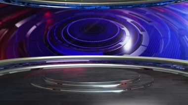 3D Sanal TV Stüdyo Haberleri, TV Wall3D Sanal Haber Stüdyosu Arkaplan Döngüsü