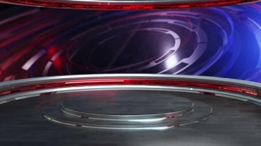 3D Sanal TV Stüdyo Haberleri, TV Wall3D Sanal Haber Stüdyosu Arkaplan Döngüsü